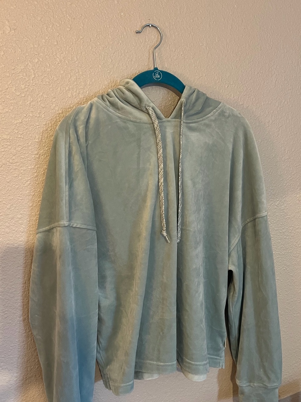 UGG Sage Green Velvet Zip-Up Hoodie
